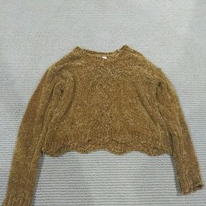 Cropped Gold Sweater
